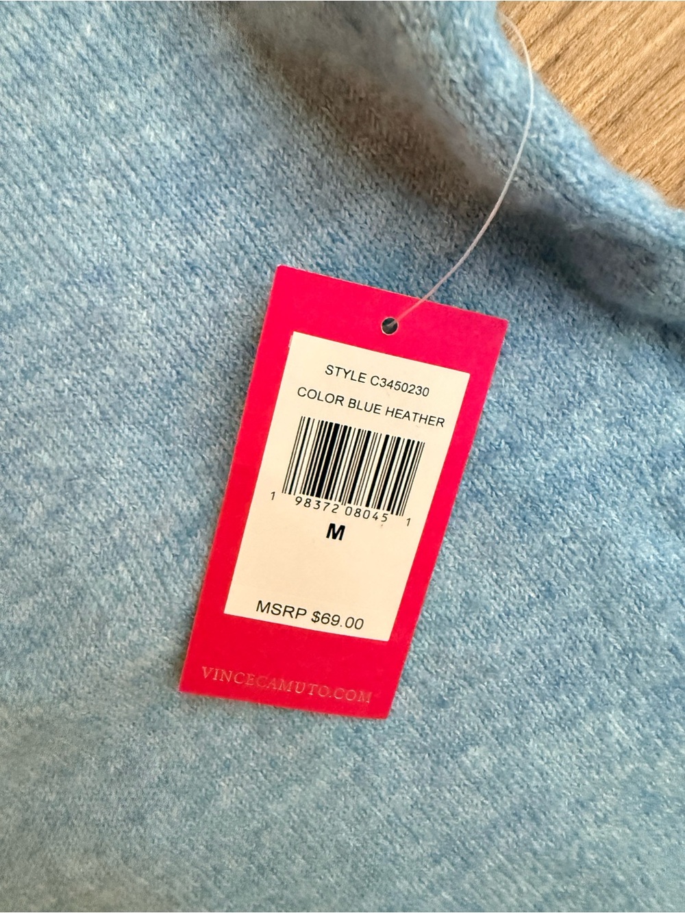 Vince Camuto Powder Blue Men's Crewneck Sweater - Picture 2 of 2